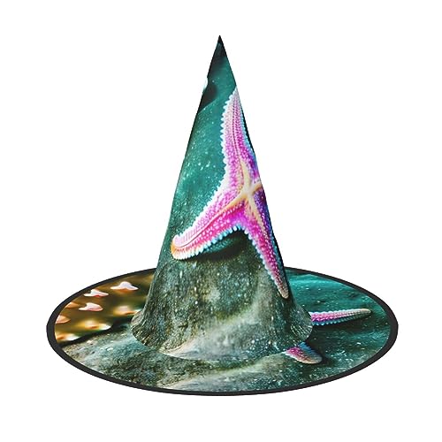 Seestern Druck Rave Hexenhut Karneval Halloween Hut für Partys Maskeraden und Kostümveranstaltungen Seestern Druck Rave Hexenhut Karneval Halloween Hut für Partys Maskeraden und Kostümveranstaltungen von ERTTNT