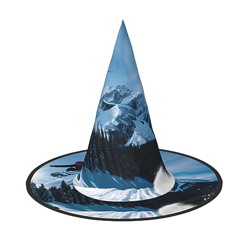Snowboard Print Rave Hexenhut Karneval Halloween Hut für Partys Maskeraden und Kostümveranstaltungen von ERTTNT