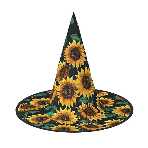 Sonnenblumen-Druck Rave Hexenhut Karneval Halloween Hut für Partys Maskeraden und Kostümveranstaltungen Sonnenblumen-Druck Rave Hexenhut Karneval Halloween Hut für Partys Maskeraden und Kostümveranstaltungen von ERTTNT