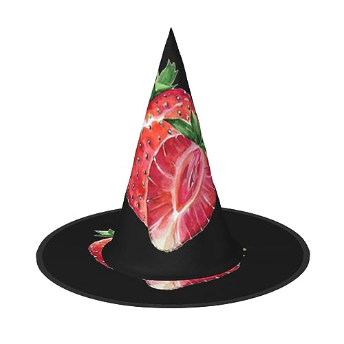 Strawberry Print Rave Hexenhut Karneval Halloween Hut für Partys Maskeraden und Kostümveranstaltungen von ERTTNT