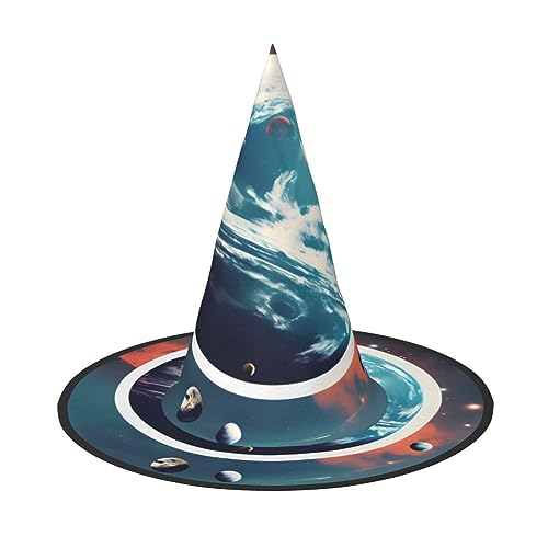 Weltraumplanet Erde Druck Rave Hexenhut Karneval Halloween Hut für Partys Maskeraden und Kostümveranstaltungen Weltraumplanet Erde Druck Rave Hexenhut Karneval Halloween Hut für Partys Maskeraden und Kostümveranstaltungen von ERTTNT