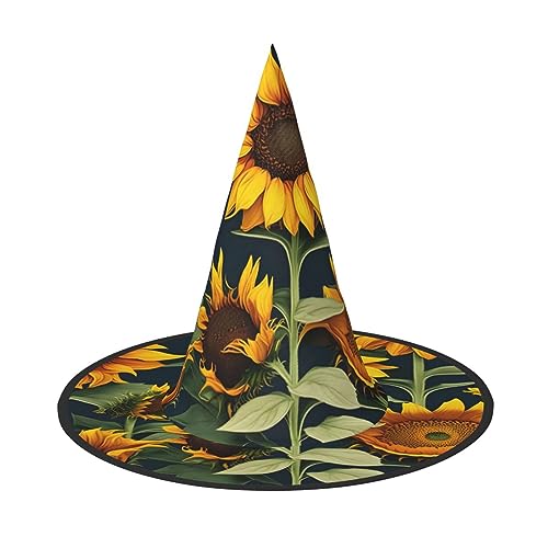 Wilde Blume Sonnenblume Druck Rave Hexenhut Karneval Halloween Hut für Partys Maskeraden und Kostümveranstaltungen Wilde Blume Sonnenblume Druck Rave Hexenhut Karneval Halloween Hut für Partys Maskeraden und Kostümveranstaltungen von ERTTNT