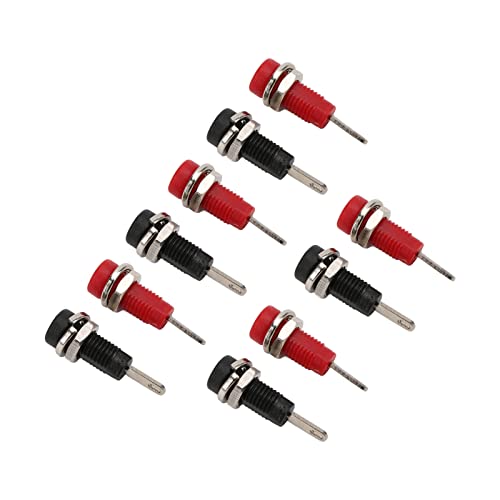 ERYUE 2 Mm Bananen -Buchse -Sockeladapter, Bindungspfosten des Panelhalterung mit Innerem Federblatt Schwarz und Rot, aus Hochwertigem Messingmaterial, Stabiles Getriebe für von ERYUE