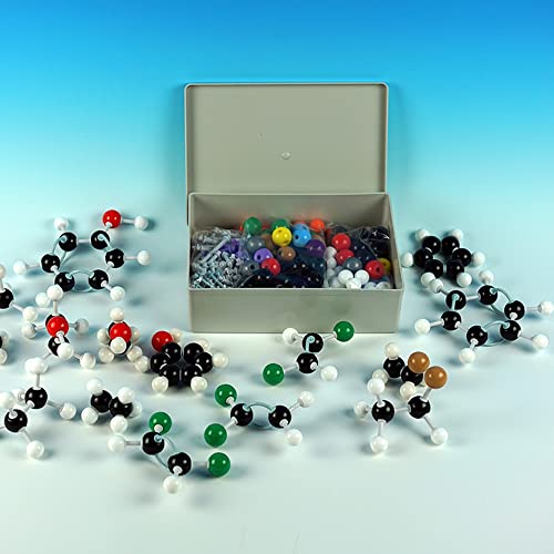 ERYUE 444PCS Molecular Model Kit Set (196 Atome Modell + 244 Link Keys + 3 Orbitale + 1 Werkzeug) Tragbar für Schüler/Lehrer/Labor von ERYUE