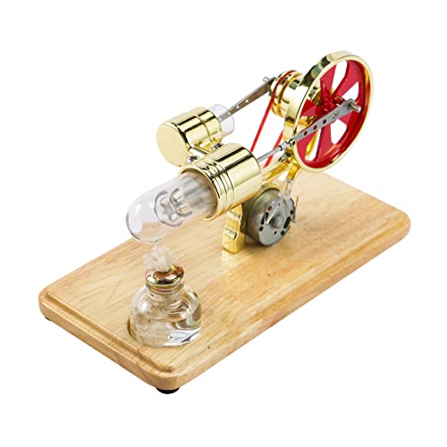ERYUE Stirlingmotor Motor,Stirlingmotor Kit Stromgenerator Heißluftmotor Modell Physikalischer Generator Modell mit LED-Licht Schwungrad Design Wissenschaftsexperiment Holzsockel DIY Bildung ERYUE Stirlingmotor Motor,Stirlingmotor Kit Stromgenerator Heißluftmotor Modell Physikalischer Generator Modell mit LED-Licht Schwungrad Design Wissenschaftsexperiment Holzsockel DIY Bildung von ERYUE