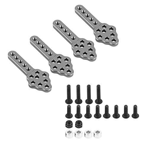 ERYUE Verstellbarer Montageplattensatz für 1/10 RC Crawler, Metallmaterial, 4 Stück, mit Zubehörpaket, für RC-Modell (Ti-Farbe) von ERYUE