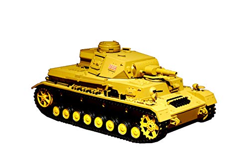 ES-TOYS Ferngesteuerter Panzer Kampfwagen IV AUSF.F-1" Heng Long 1:16 mit Rauch und Sound + Stahlgetriebe und 2,4Ghz+V7.0 von ES-TOYS