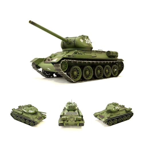 ES-TOYS Ferngesteuerter Panzer Russischer T-34/85 1:16 Heng Long -Rauch&Sound + Stahlgetriebe und 2,4Ghz - V7.0 von ES-TOYS