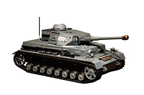 ES-TOYS RC Panzer Kampfwagen IV AUSF.F-2" Heng Long 1:16 Grau mit Rauch&Sound, Metallketten und Stahlgetriebe und 2,4Ghz -V7.0 - PRO von ES-TOYS