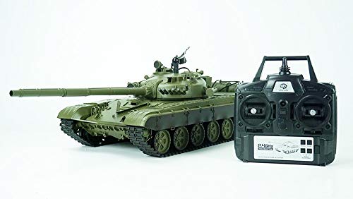 ES-TOYS RC Panzer Russicher T-72 Heng Long 1:16 mit Rauch&Sound und Stahlgetriebe -2,4Ghz V6.0 (Upgrade) von ES-TOYS