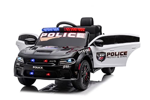 Kinderfahrzeug - Elektro Auto Dodge Polizei lizenziert - 12V Akku,2 Motoren- 2,4Ghz Fernsteuerung, MP3 von ES-TOYS