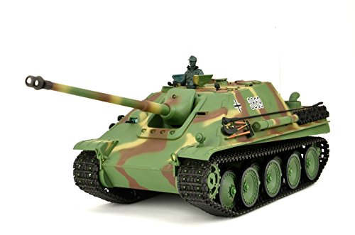 RC Panzer ferngesteuert mit Schußfunktion "Jagdpanther" Heng Long 1:16 mit Rauch&Sound, Metallgetriebe aus Stahl und 2,4Ghz Fernsteuerung -V6.0 von ES-TOYS