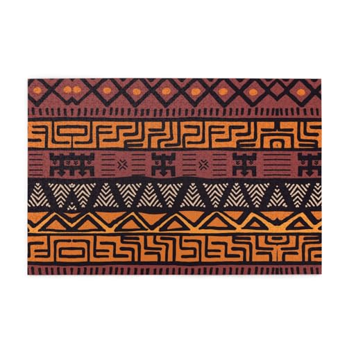 African Mud Cloth Tribal 1000 Stück Holzpuzzles in Kunststoffboxen, feine Verarbeitung und Haltbarkeit von ESASAM