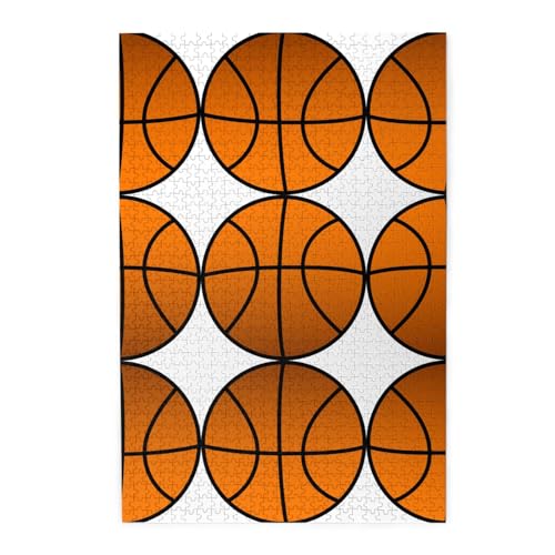 Basketball Print Premium Holzpuzzle - 1000 Teile - Kunststoffbox Verpackung von ESASAM