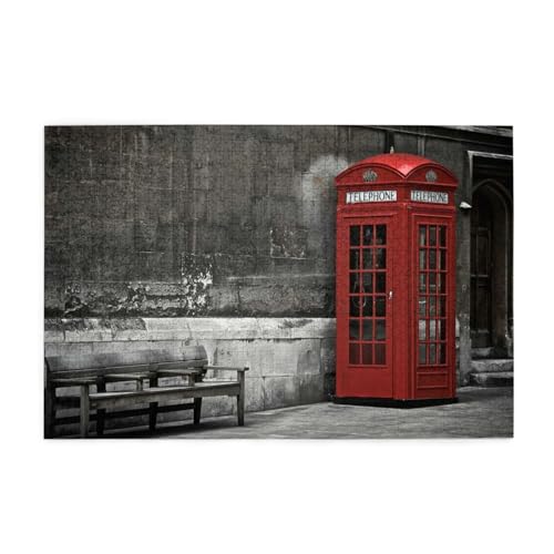 Britische Telefonzelle 1000 Stück Holzpuzzles in Kunststoffboxen, feine Verarbeitung und Haltbarkeit Britische Telefonzelle 1000 Stück Holzpuzzles in Kunststoffboxen, feine Verarbeitung und Haltbarkeit von ESASAM