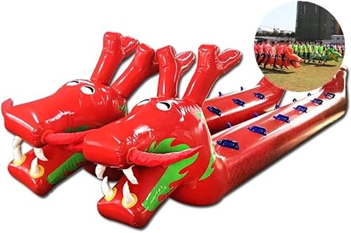 ESASAM Mannschaftssportspielzeug, aufblasbares Drachenboot, Rasenspiele, aufblasbares Drachenboot, Teamwork-Spielzeug, Übung (Size : 7 Seats) von ESASAM