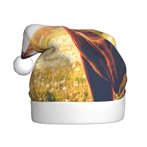 ESASAM Weihnachtsmütze für Erwachsene, Motiv: Kuh, hochwertiger Plüschstoff, voller lebendiger gedruckter Designs. von ESASAM