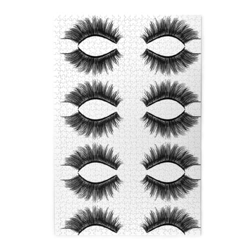 Eyelash Print Premium Holzpuzzle - 1000 Teile - Kunststoffbox Verpackung von ESASAM