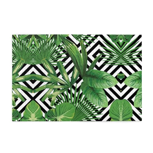 Grüne Blätter der Palme, tropische Pflanze, 1000 Stück Holzpuzzles in Kunststoffboxen, feine Verarbeitung und Haltbarkeit von ESASAM