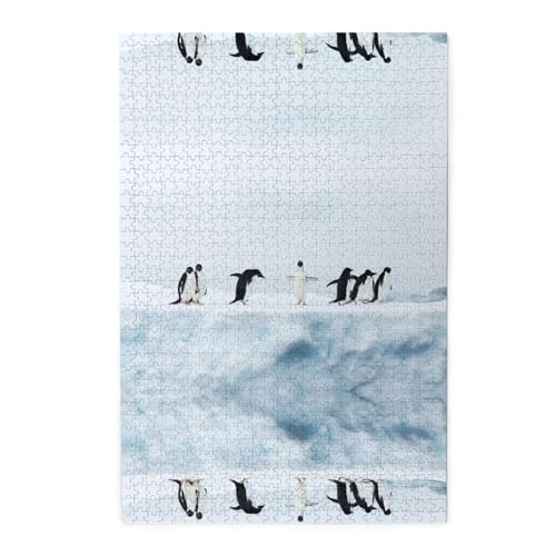 Pinguine 1000 Holzpuzzles in Kunststoffboxen (vertikale Version), die erste Wahl für den Genuss der Freizeit von ESASAM