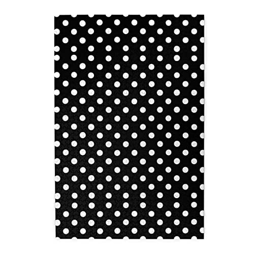 Schwarz und Weiß Polka Dots 1000 Holzpuzzles in Kunststoffboxen (vertikale Version), die interessante Puzzles für alle Altersgruppen sind von ESASAM