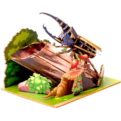 ESC WELT Dynastes Hercules - Hercules Käfer 3D-Puzzle - DIY Holztier-Puzzle - 3D-Puzzle für Kinder - Holz Bastelset für Kinder - Gehirn-Teaser Holzpuzzle - Spielzeuggeschenke für Weihnachten von ESC WELT