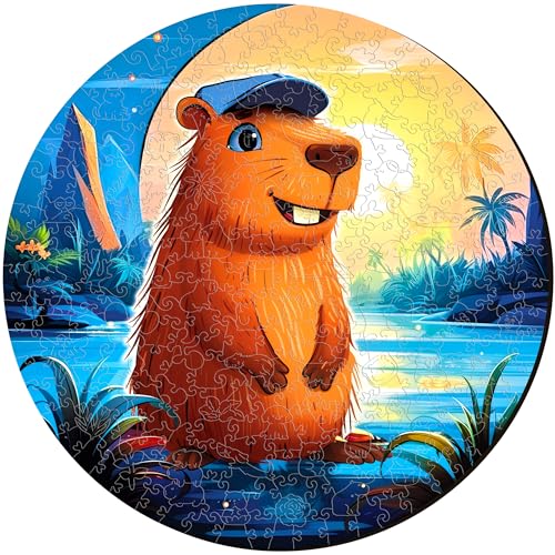 ESC WELT Holzpuzzle Capybara 200 Teile - Anspruchsvolles Denkspiel für Kinder & Erwachsene - Umweltfreundliches & Unterhaltsames Lernspielzeug - Herausforderndes Spiel - Denkspiel aus Holz ESC WELT Holzpuzzle Capybara 200 Teile - Anspruchsvolles Denkspiel für Kinder & Erwachsene - Umweltfreundliches & Unterhaltsames Lernspielzeug - Herausforderndes Spiel - Denkspiel aus Holz von ESC WELT