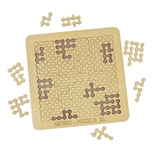 ESC WELT Quest Puzzle XL - Geduldspiel für Erwachsene & Kinder - Kniffliges Smart Game Holzpuzzle - Montessori Jigsaw Knobelspiel - Ideal für Outdoor und als Reisespielzeug - Escape Room Spiel Kinder von ESC WELT