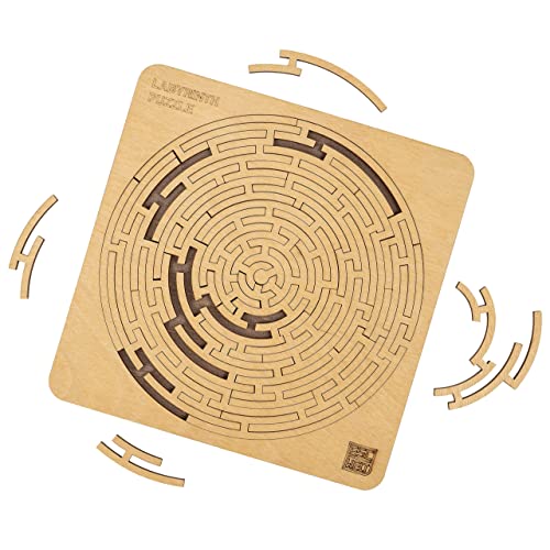 ESC WELT Labyrinth Puzzle - Geduldspiel für Erwachsene & Kinder - Kniffliges Smart Game Holzpuzzle - Montessori Jigsaw Knobelspiel - Ideal für Valentinstag und als Reisespielzeug - Escape Room Spiel von ESC WELT