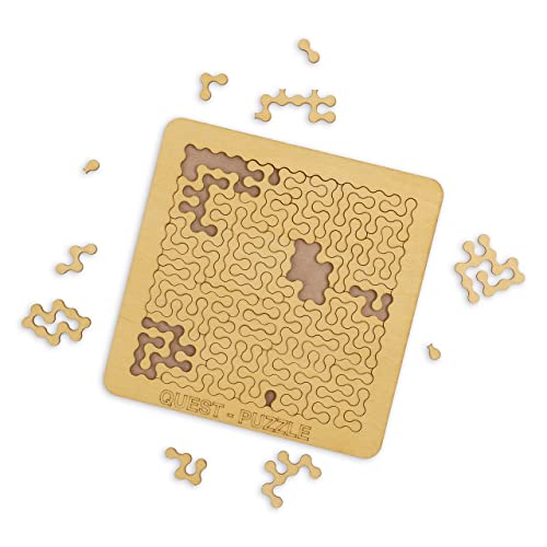 ESC WELT Quest Puzzle - Geduldspiel für Erwachsene & Kinder - Kniffliges Smart Game Holzpuzzle - Montessori Jigsaw Knobelspiel -Puzzle ideal für Valentinstag und Reisespielzeug - Escape Room Spiel von ESC WELT