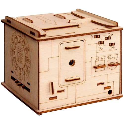 ESC WELT Space Box - Escape Room Spiel - Geschenke für Männer und Frauen - 3D Puzzle Box Spiele aus Holz für Erwachsene - Geschenkbox Knobelspiel - Einzigartige Geschenkbox - Holzpuzzle Erwachsene von ESC WELT