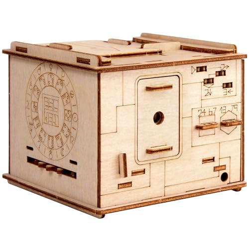 ESC WELT Space Box - Escape Room Spiel - Geschenke für Männer und Frauen - 3D Puzzle Box Spiele aus Holz für Erwachsene - Geschenkbox Knobelspiel - Einzigartige Geschenkbox - Holzpuzzle Erwachsene von ESC WELT