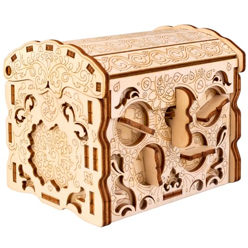 ESC WELT Wooden Secret Treasure Box Puzzle Spiel aus Holz - Kreative Geschenkbox für Geld, Gutscheine, Geschenkkarten - 3D Holzbox Spiel - Geschenkbox für Jugendliche und Erwachsene - 3D Holzpuzzle ESC WELT Wooden Secret Treasure Box Puzzle Spiel aus Holz - Kreative Geschenkbox für Geld, Gutscheine, Geschenkkarten - 3D Holzbox Spiel - Geschenkbox für Jugendliche und Erwachsene - 3D Holzpuzzle von ESC WELT