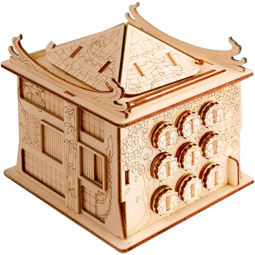 ESC Welt House of Dragon - Escape Room Spiel - Geschenke für Männer und Frauen - 3D Puzzle Box Spiele aus Holz für Erwachsene und Kinder - Holzpuzzle Erwachsene - Knobelspiel für Familie von ESC WELT