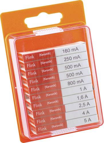ESKA 120.950 120950 Feinsicherung-Sortiment (Ø x L) 5mm x 20mm Flink -F- Inhalt 100St. von ESKA