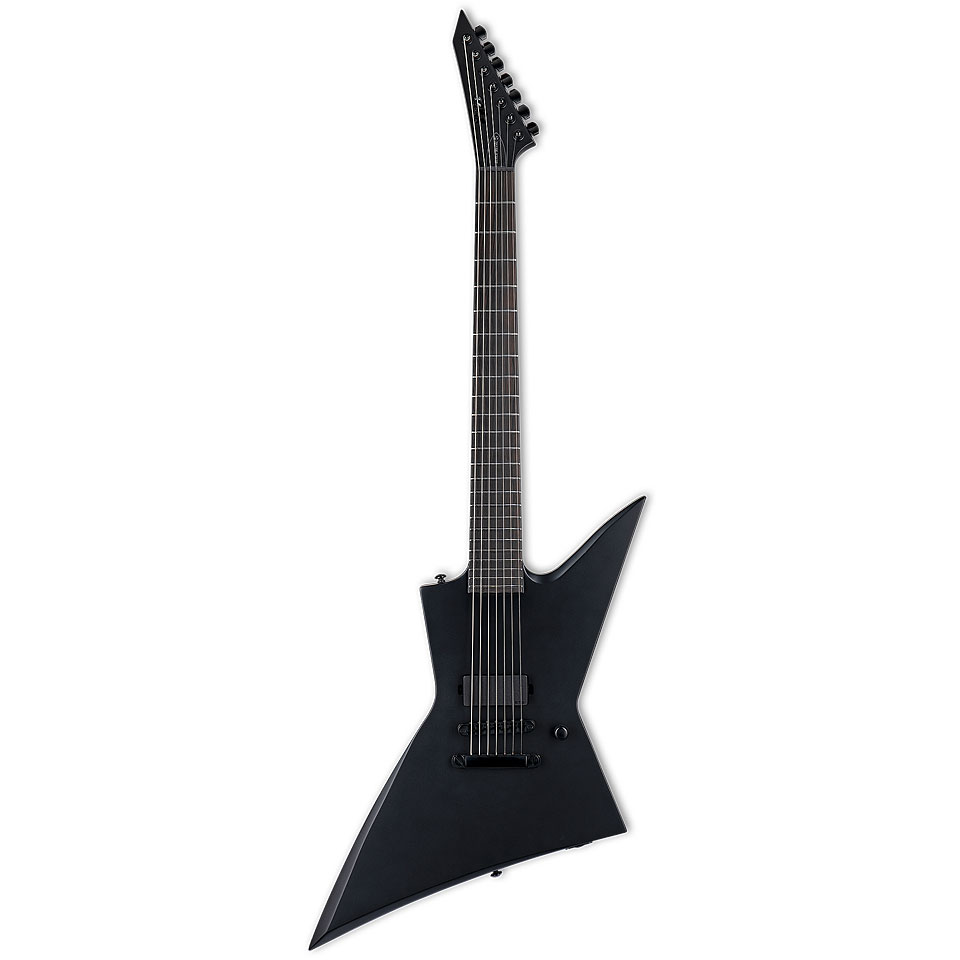 ESP Ltd EX-7 Baritone Black Metal Black Satin E-Gitarre von ESP LTD