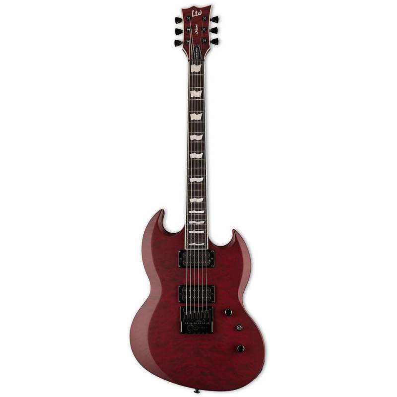 ESP Ltd VIPER-1000 ET QM See Thru Black Cherry Satin, QM, Evertune von ESP LTD