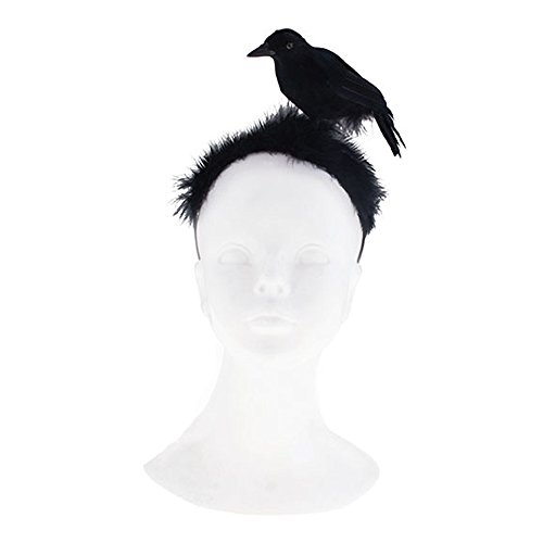 Generique - Krähen-Kopfschmuck Halloween-Accessoire schwarz - Schwarz Generique - Krähen-Kopfschmuck Halloween-Accessoire schwarz - Schwarz von Generique -