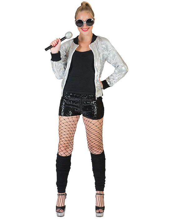 80er Disco-Paillettenjacke silber 80er Disco-Paillettenjacke silber von ESPA