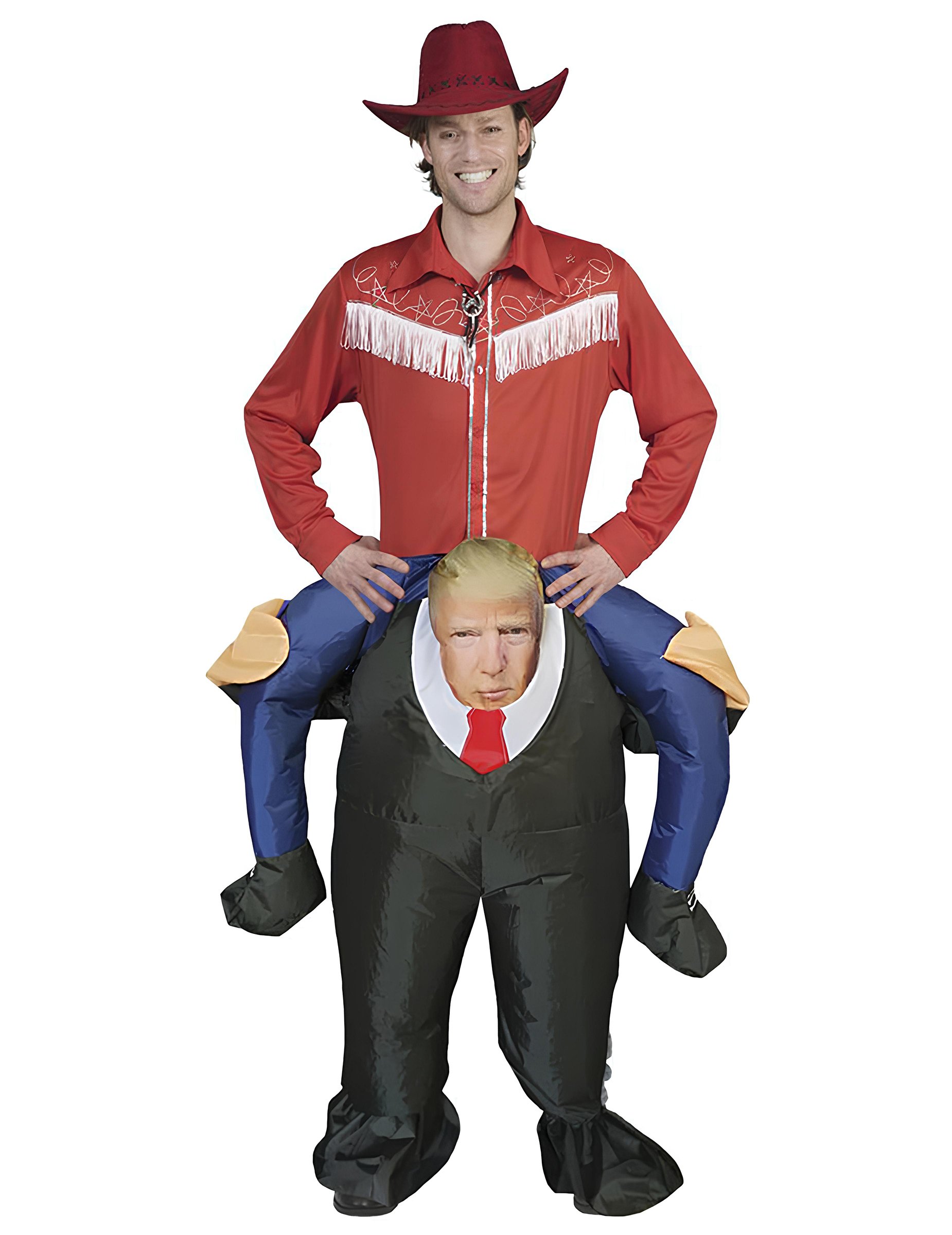Amerikanischer Präsident Kostüm aufblasbar schwarz-rot Amerikanischer Präsident Kostüm aufblasbar schwarz-rot von ESPA
