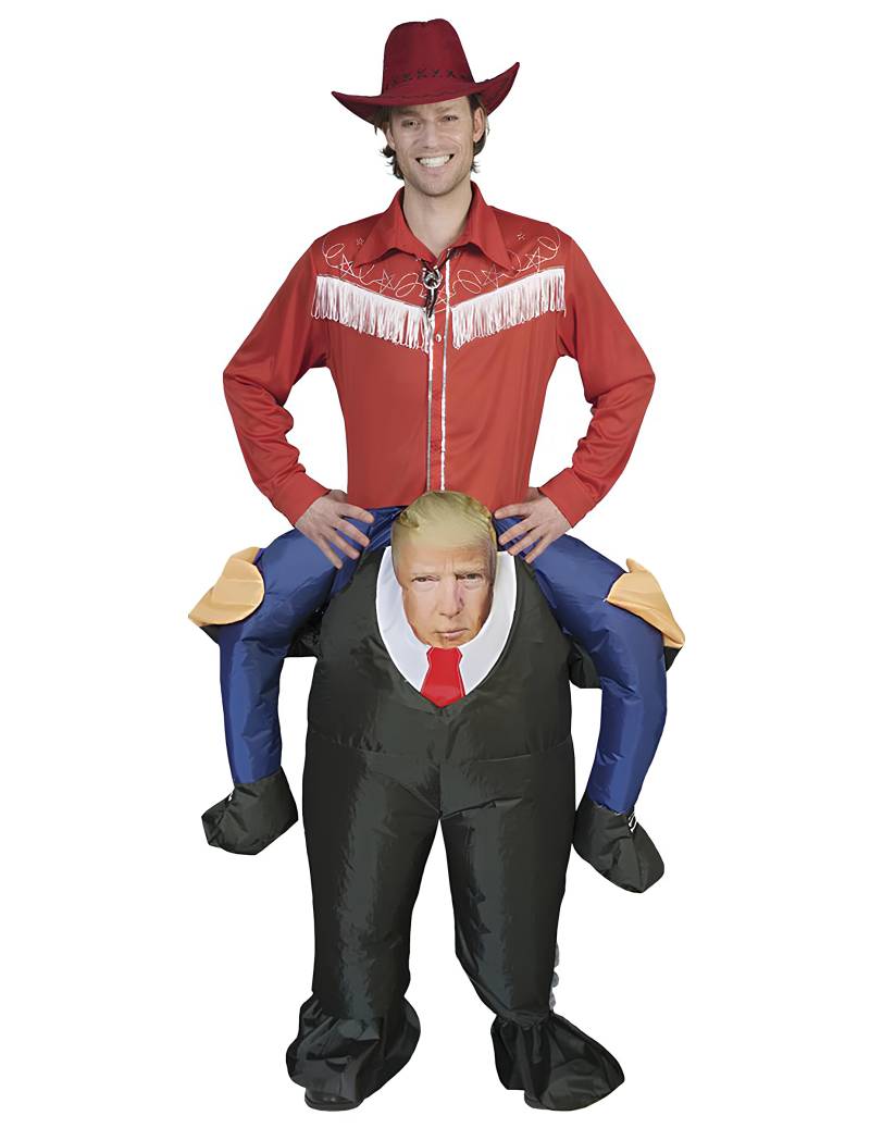 Amerikanischer Präsident Kostüm aufblasbar schwarz-rot von ESPA