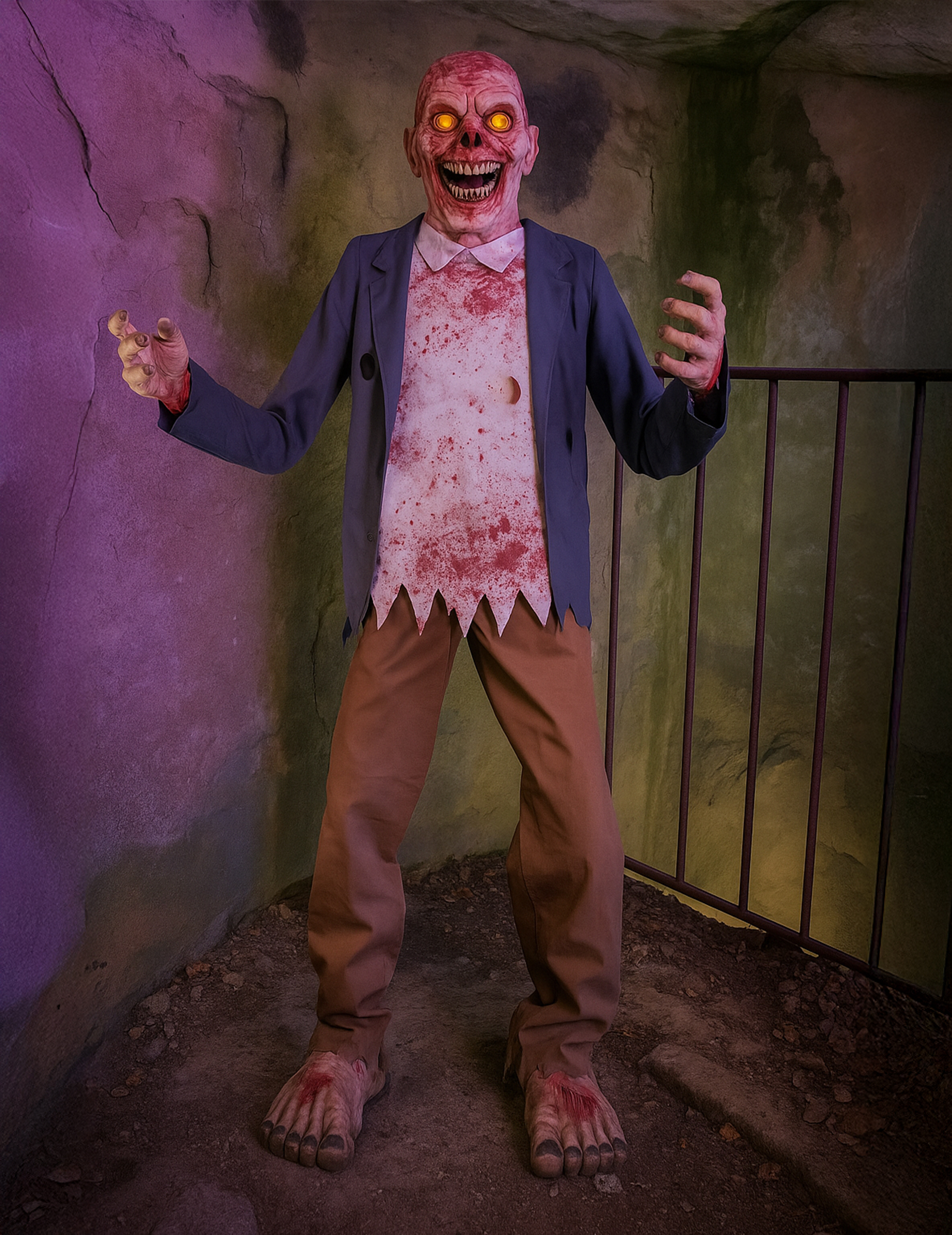 Animatronic Deko Zombie mit Licht und Soundeffekt 215 cm von ESPA