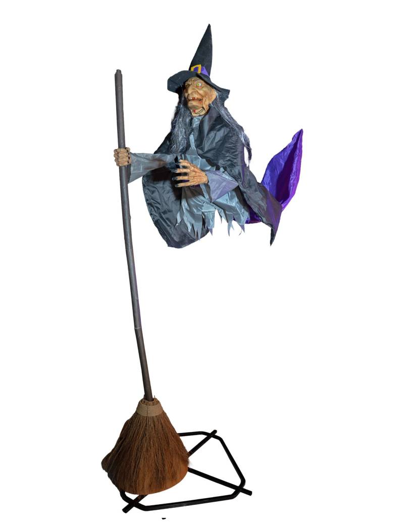 Animierte fliegende Hexe Halloween-Deko 310 cm Animierte fliegende Hexe Halloween-Deko 310 cm von ESPA