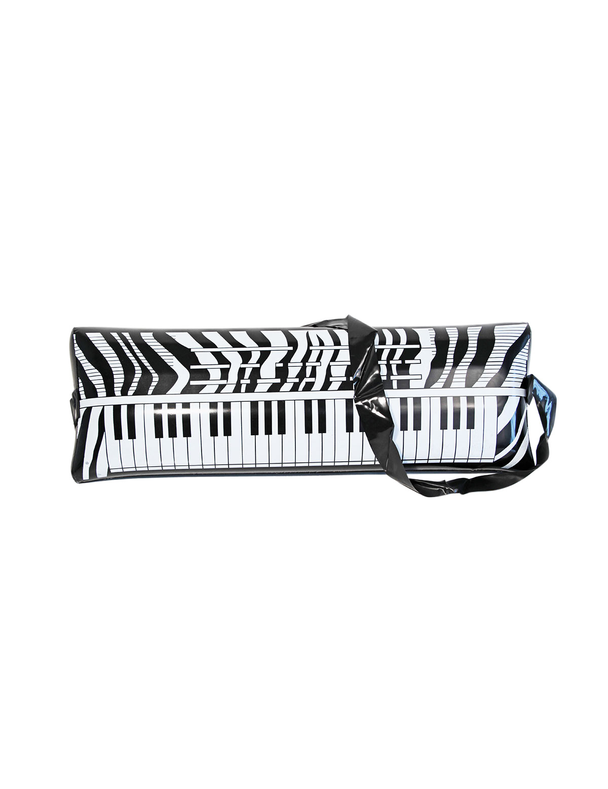 Aufblas-Klavier mit Umhängeschlaufe Aufblasbares Keyboard schwarz-weiss von ESPA