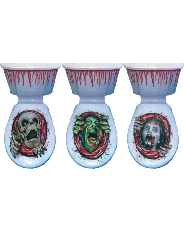 Blutbad Zombie Toiletten-Folie Halloween-Deko 2-teilig rot-grün Blutbad Zombie Toiletten-Folie Halloween-Deko 2-teilig rot-grün von ESPA