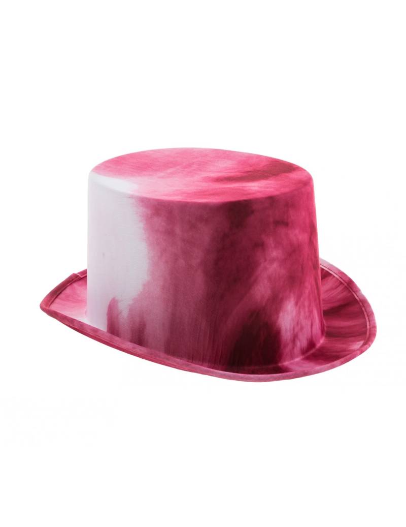 Blutgetränkter Horrorzylinder Halloween-Accessoire für Erwachsene rot-weiß 60 cm von ESPA