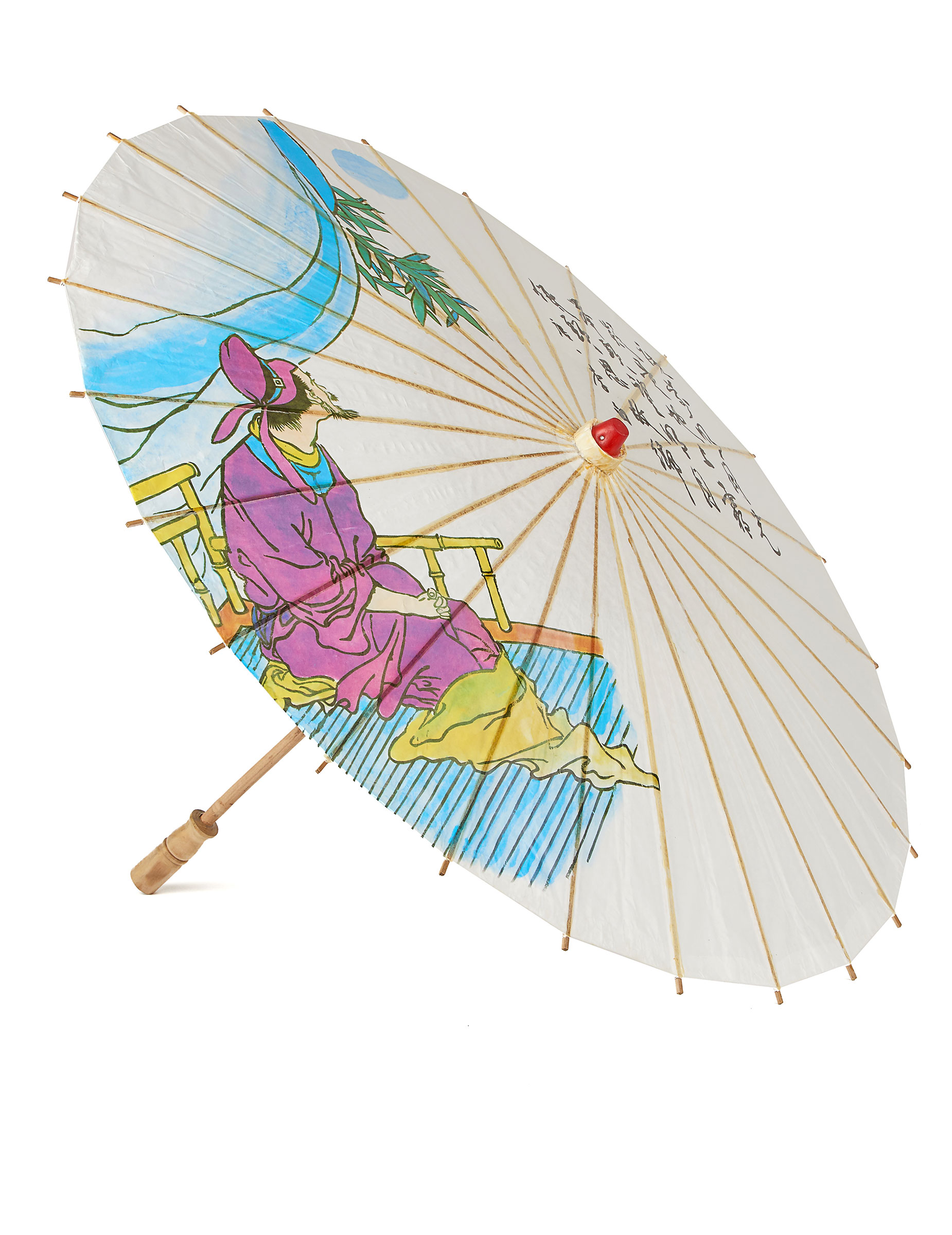 Chinesischer Sonnenschirm weiss-bunt 85cm von ESPA