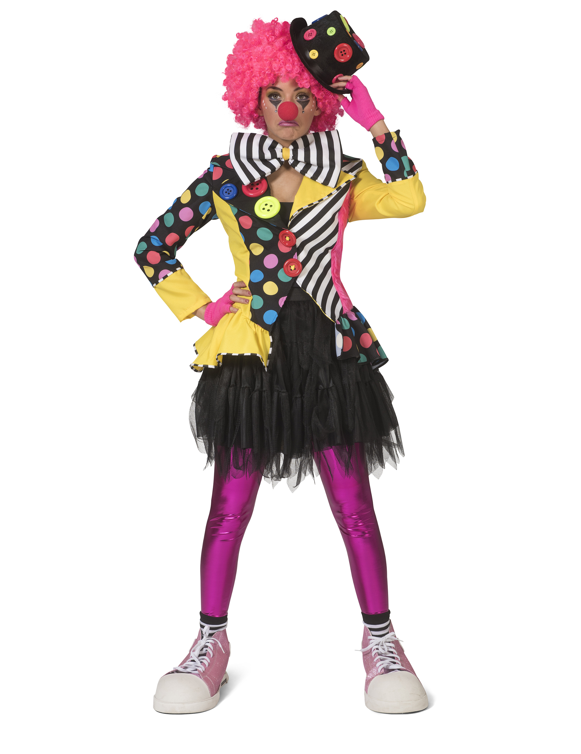 Clown-Jacke für Damen Faschingskostüm bunt von ESPA