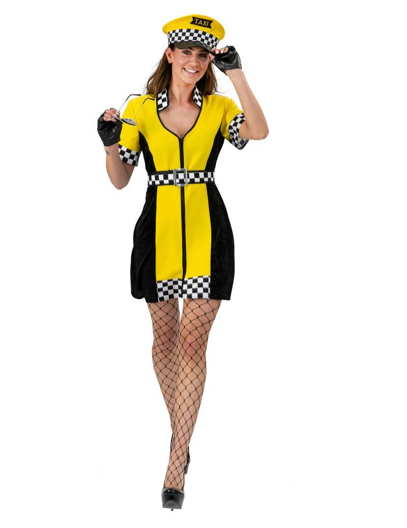 Damen Taxi-Chauffeur Kostüm gelb-schwarz von ESPA