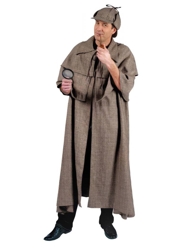 Detektiv Kostüm Erwachsene Umhang Mütze von ESPA